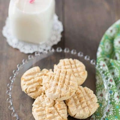Simple coconut flour shortbread cookies that are whole food and gluten-free!