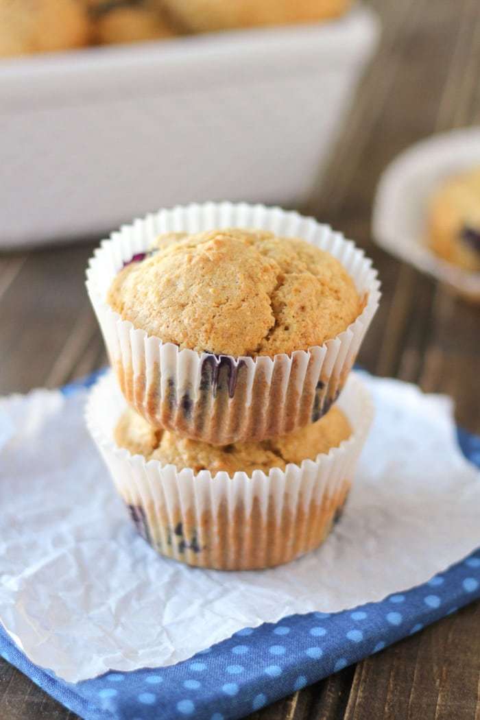 Whole food, whole wheat, blueberry muffins! I healthier way to make a delicious classic!