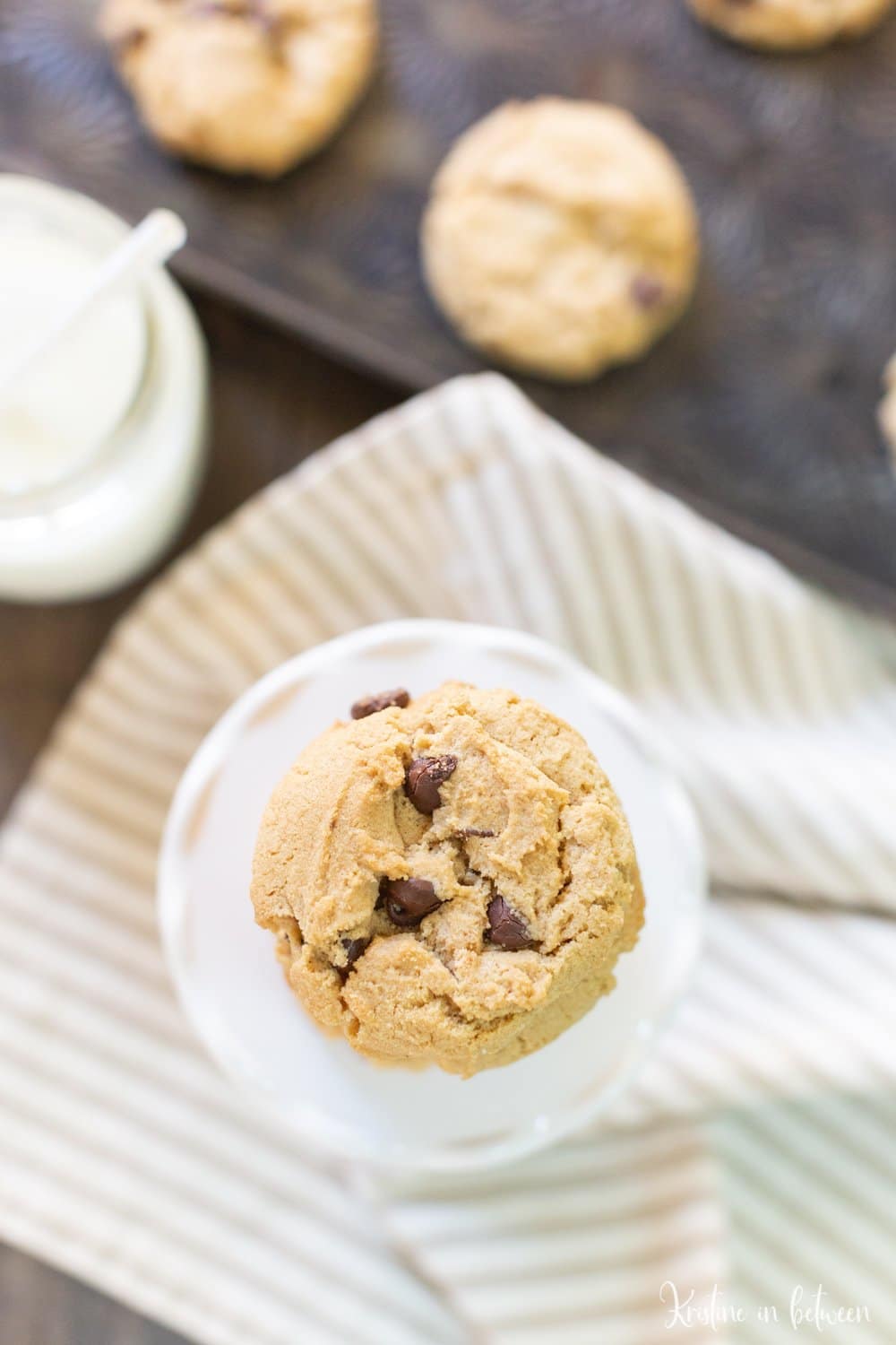 These peanut butter chocolate chip cookies are quick and easy, making them perfect for any day!