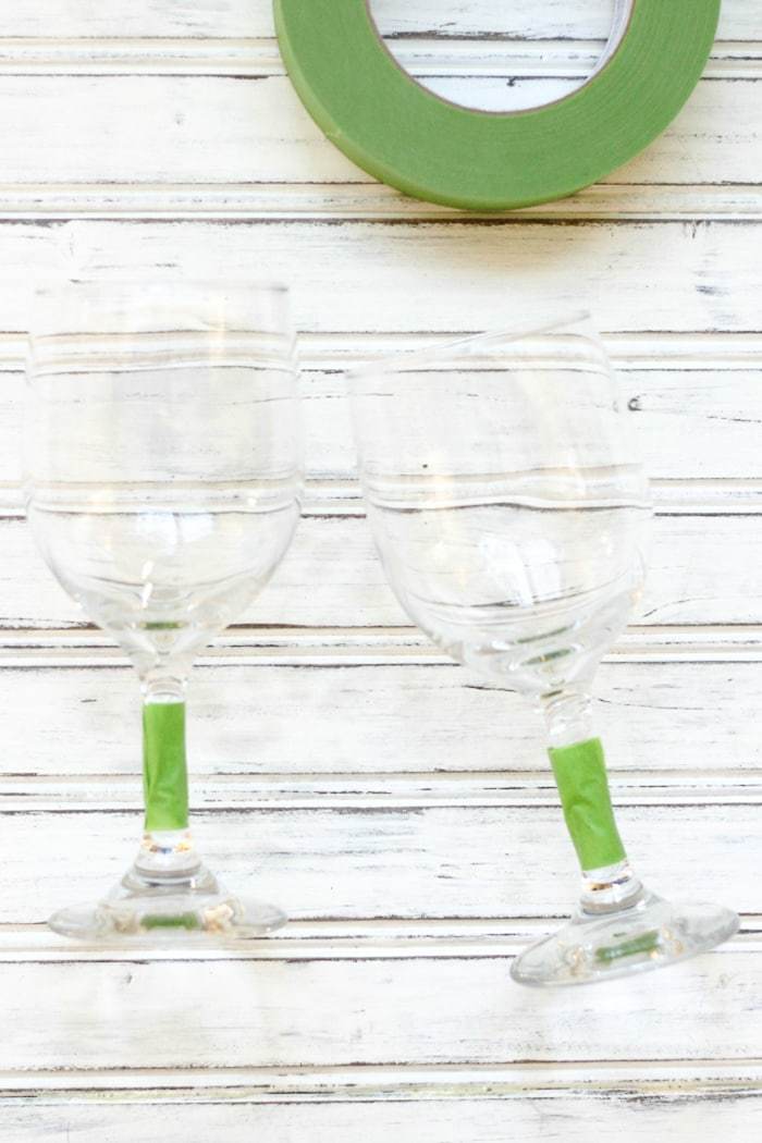DIY tutorial to make your own chalkboard wine glasses! Add a personal touch and never lose your glass at a party again!