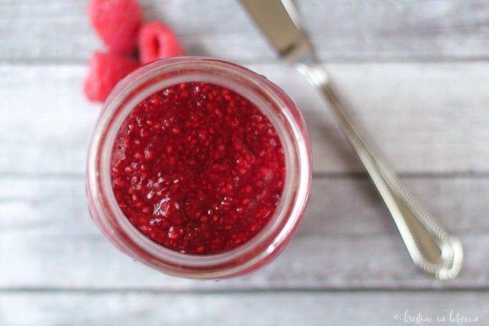 Delicious homemade raspberry chai jam made with whole food ingredients!