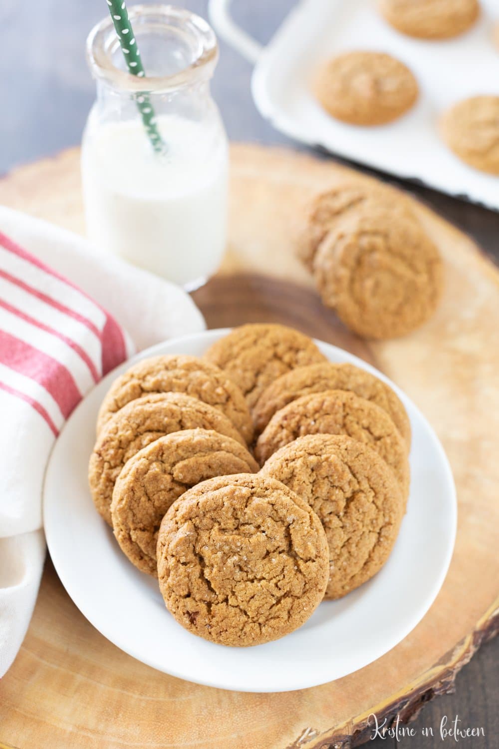 A traditional soft and chewy gingersnap cookie that comes out perfect every time!
