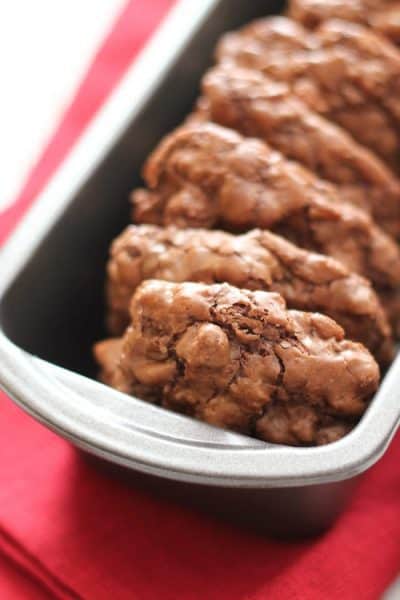 Delicious chocolate pecan rookies are a tasty cross between a brownie and a cookie,.