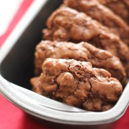 Delicious chocolate pecan rookies are a tasty cross between a brownie and a cookie,.