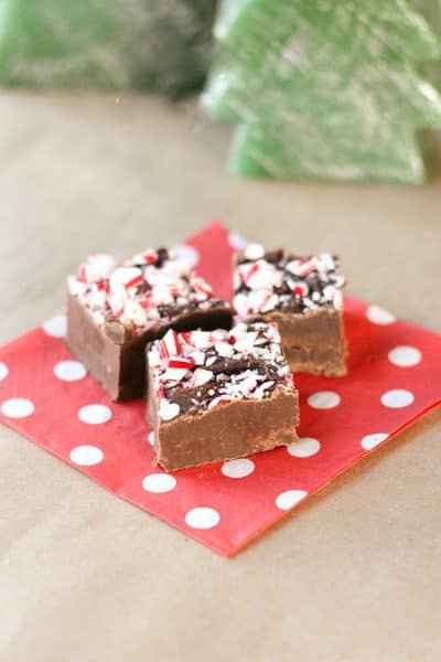 Delicious homemade peppermint fudge made with sweet and condensed milk from scratch!