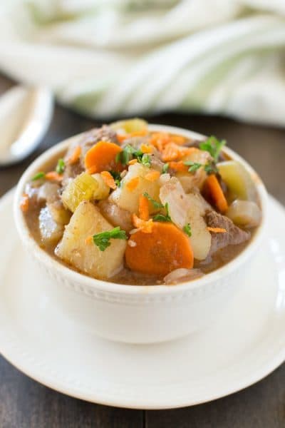 This healthy beef stew is a perfect way to kick-off fall! It's made in the Crock-Pot, so it's quick and easy!