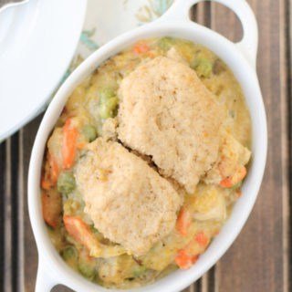 Homemade chicken pot pie made with whole food ingredients!