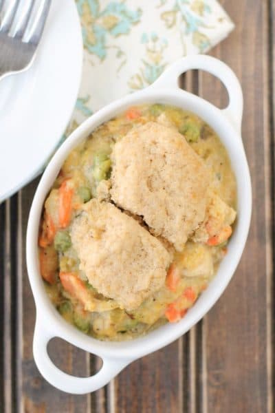 Homemade chicken pot pie made with whole food ingredients!
