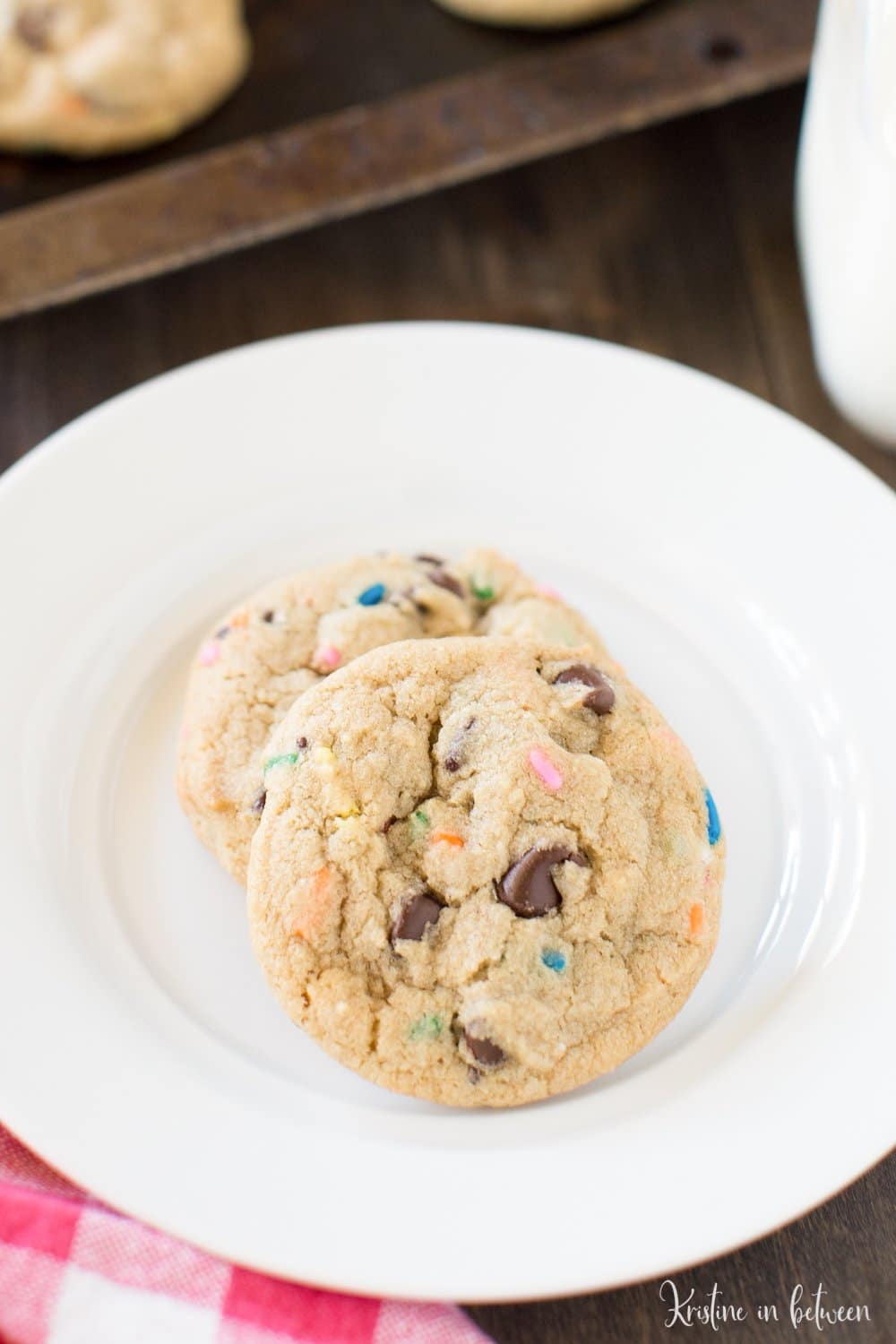 Quick and easy small-batch chocolate chip sprinkle cookies