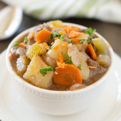 This healthy beef stew is a perfect way to kick-off fall! It's made in the Crock-Pot, so it's quick and easy!