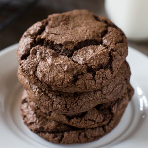 These are the very best dark chocolate cookies! They are decadent and oozing with dark chocolate!