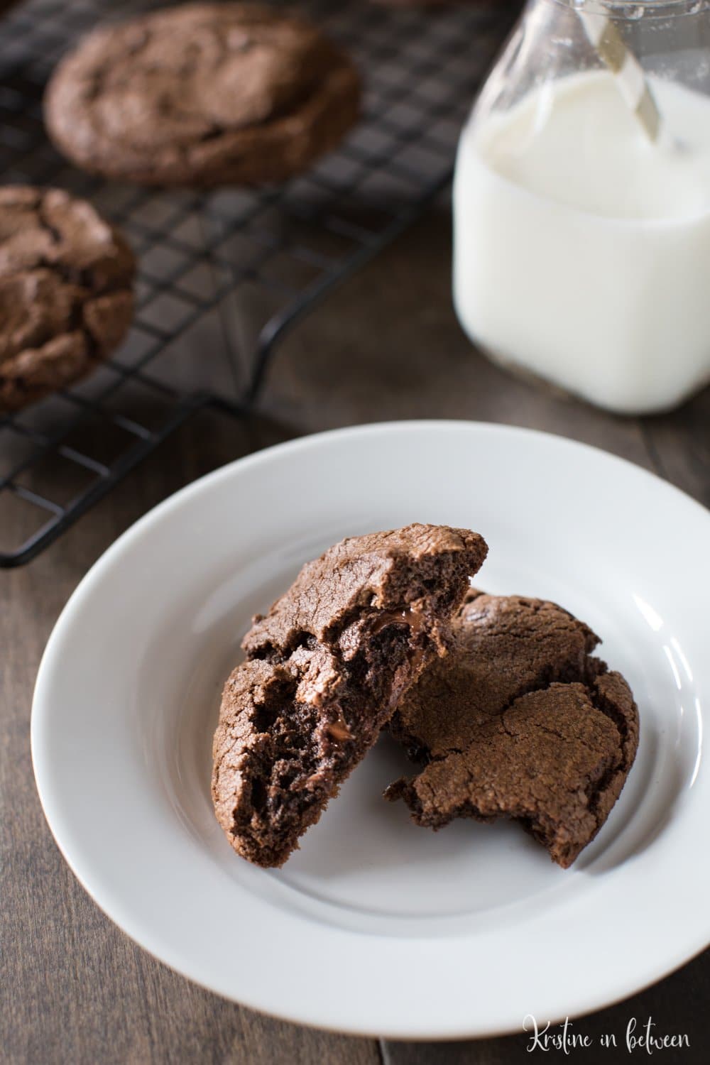 These are the very best dark chocolate cookies! They are decadent and oozing with dark chocolate!