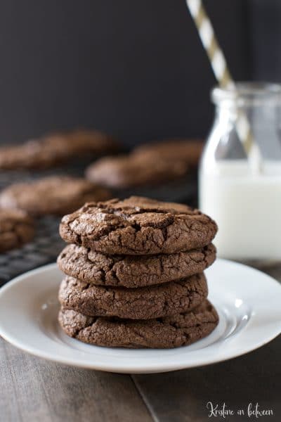 These are the very best dark chocolate cookies! They are decadent and oozing with dark chocolate!