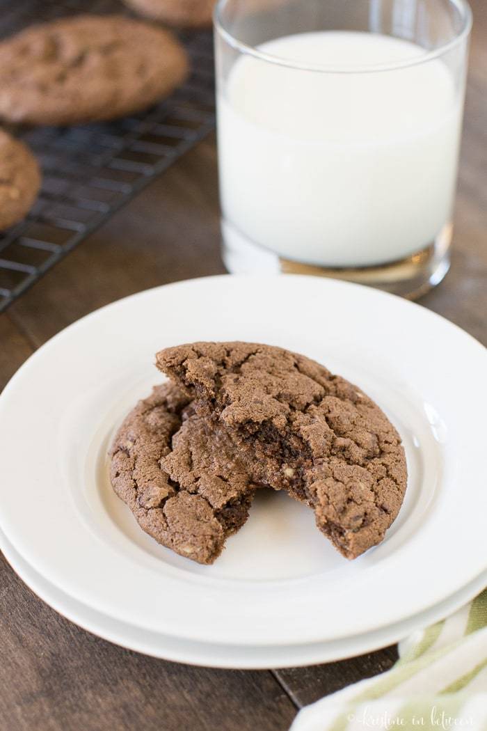 Soft and chewy mint chocolate cookies made with Andes mint chips! These cookies are perfect for the holidays or any day!