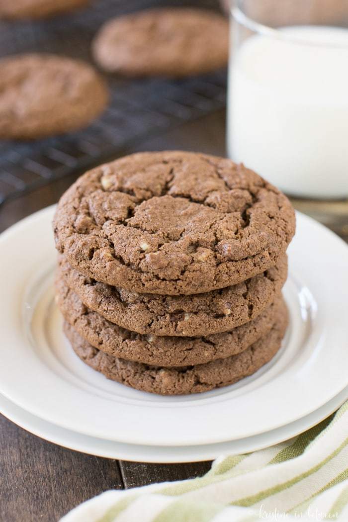 Soft and chewy mint chocolate cookies made with Andes mint chips! These cookies are perfect for the holidays or any day!