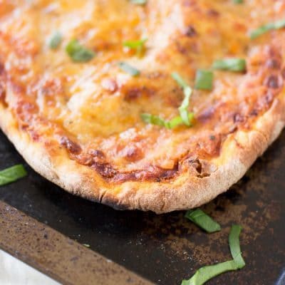 Honey whole wheat pizza crust that's quick and easy to make!