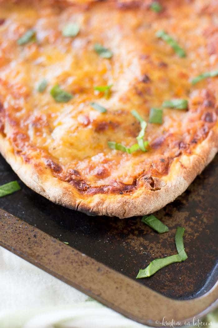 Honey whole wheat pizza crust that's quick and easy to make!