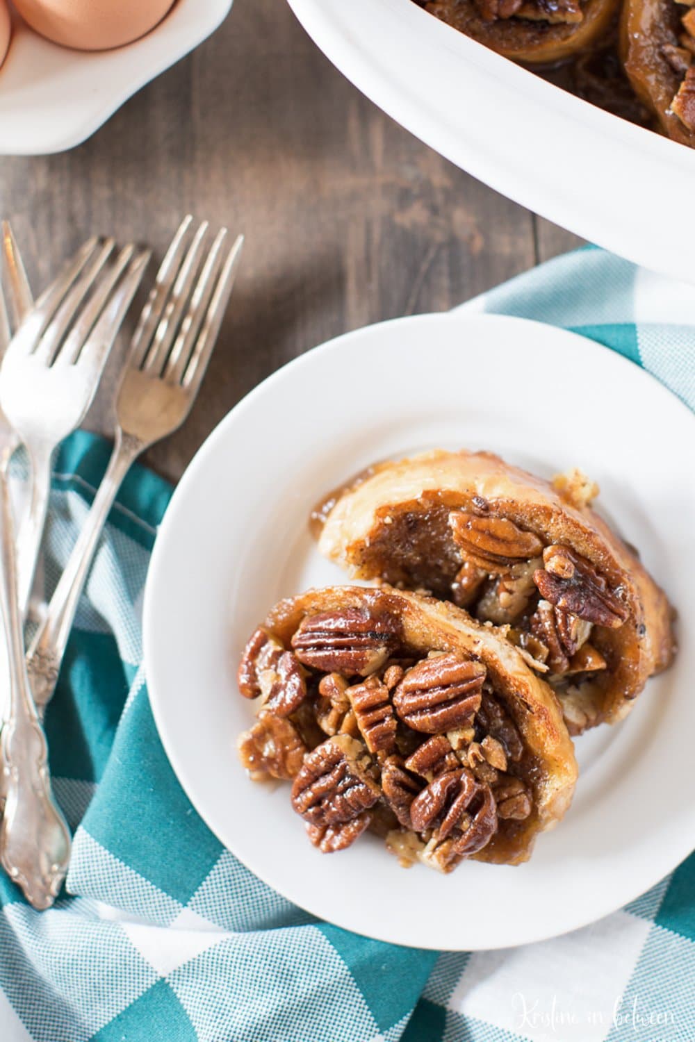 One of my favorite breakfasts is this pecan caramel French toast bake!