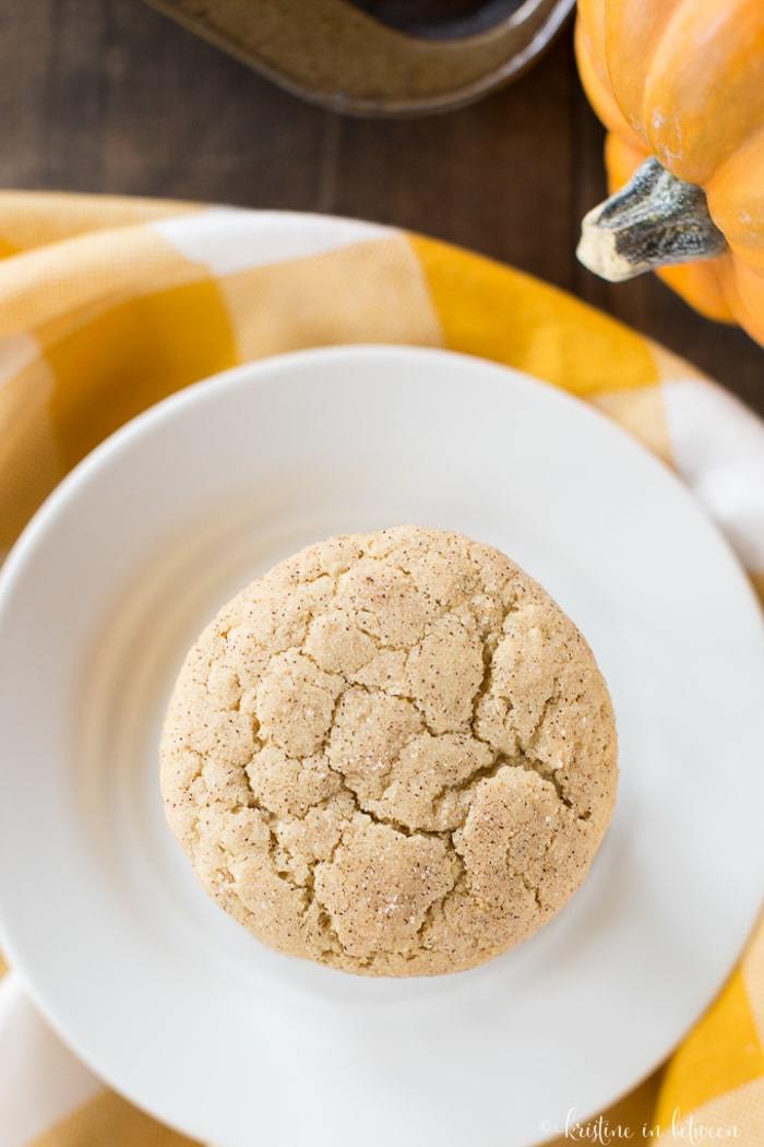 Cookies on a plate showing the beautifully cracked top.