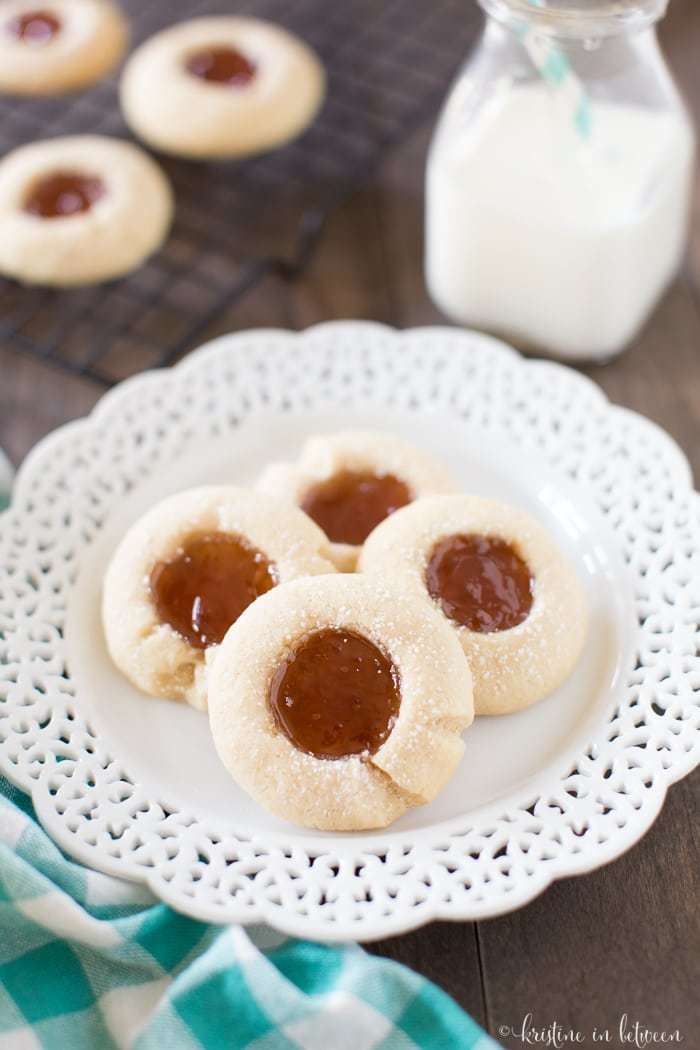 These strawberry thumbprint cookies are erfectly light, buttery, crunchy, and strawberry-y.