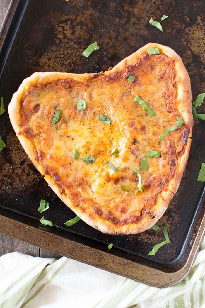 Heart Shaped Grilled Pizzas
