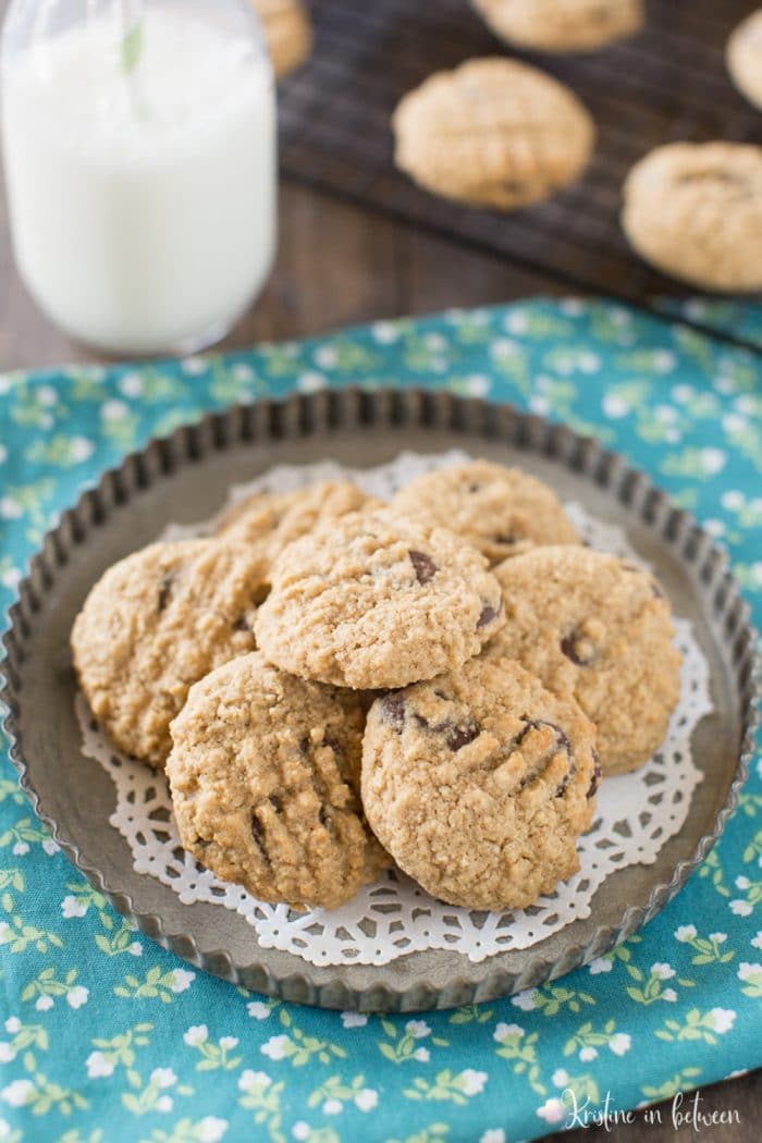 You'll love these lightened up whole grain chocolate chip cookies!
