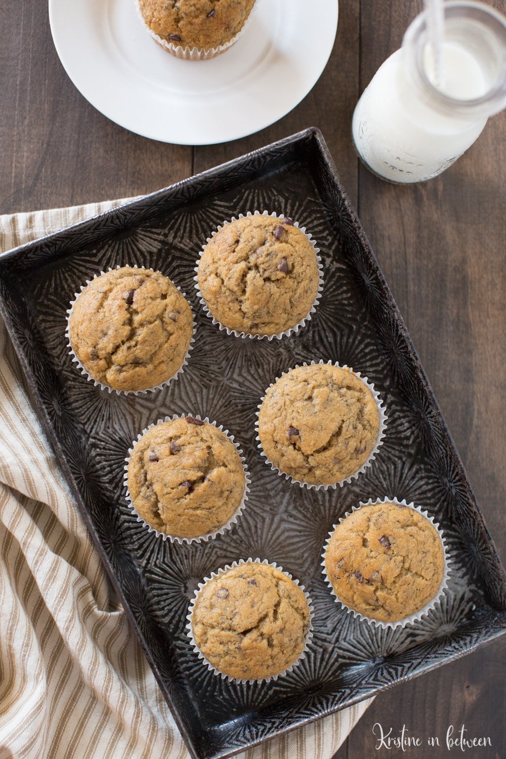 Whole Wheat Peanut Butter Banana Muffins