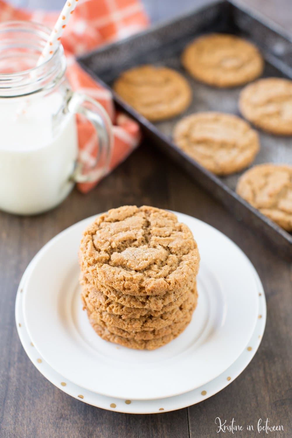 Flourless Peanut Butter Cookies Kristine in between