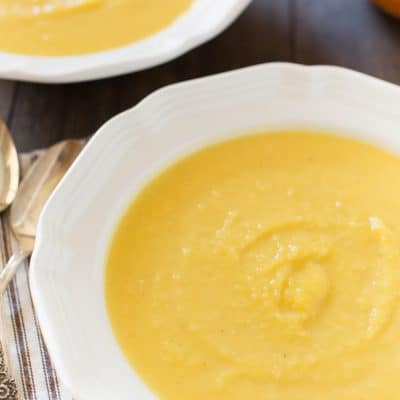 Classic pumpkin soup recipe made from real pumpkin!