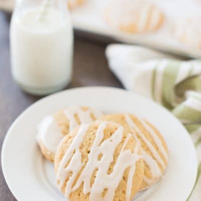 You'll love these thin and chewy maple sugar cookies! They're soft, yet have crispy edges and are covered with a light maple glaze.