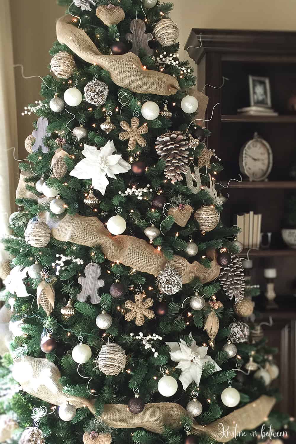 Add farmhouse charm with this DIY galvanized bucket to hold your Christmas tree.