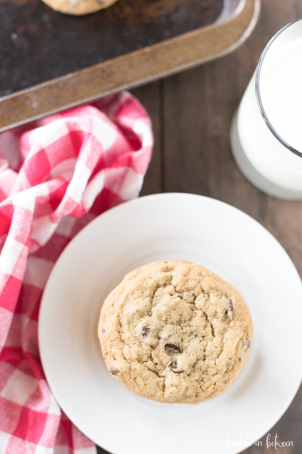 Giant chocolate chip cookies that are soft and chewy and loaded with chocolate chips!