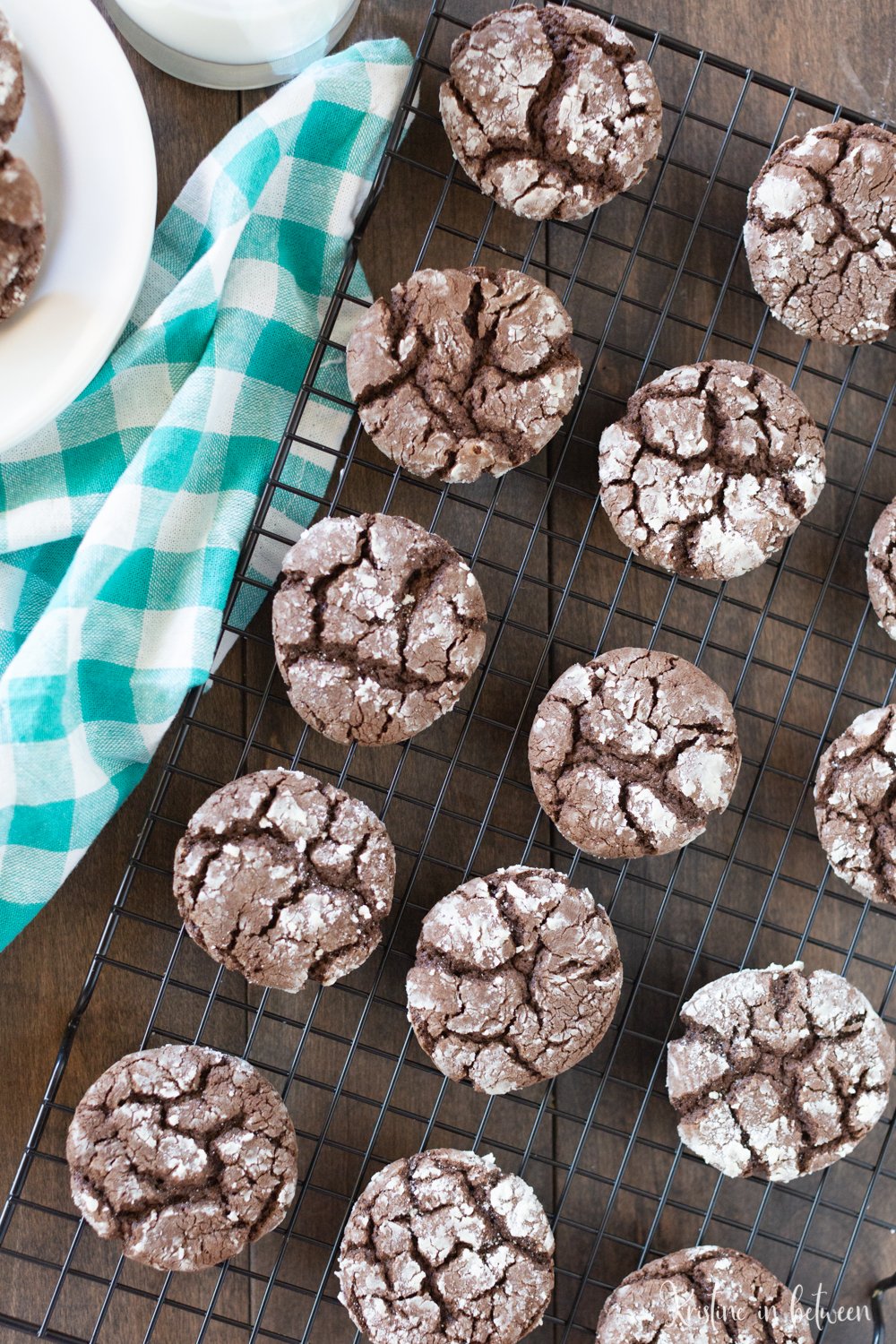 Thick and fudgy chocolate crinkle cookies that you can make in one bowl!