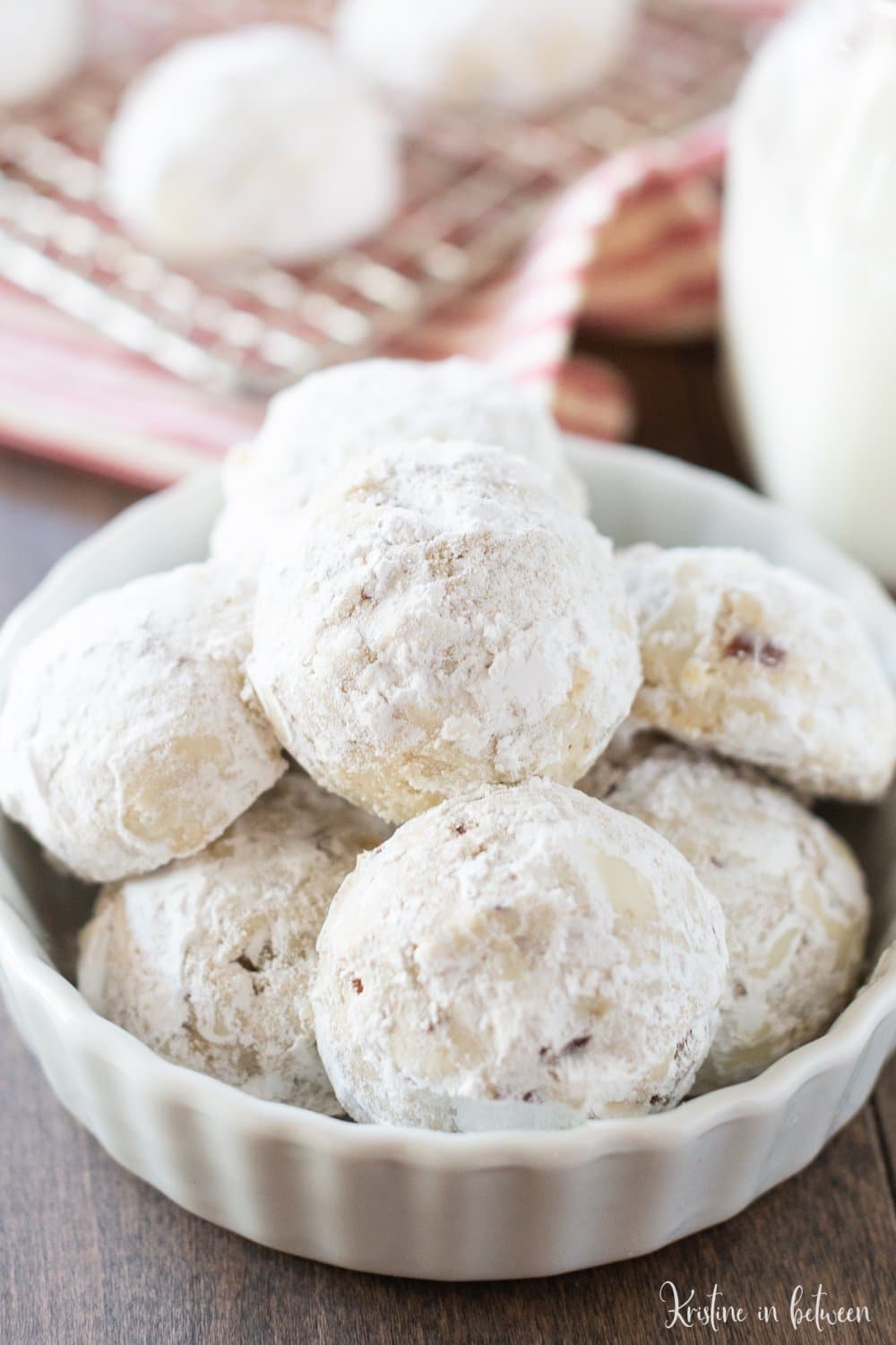 Easy Pecan Snowball Cookie Recipe Kristine In Between