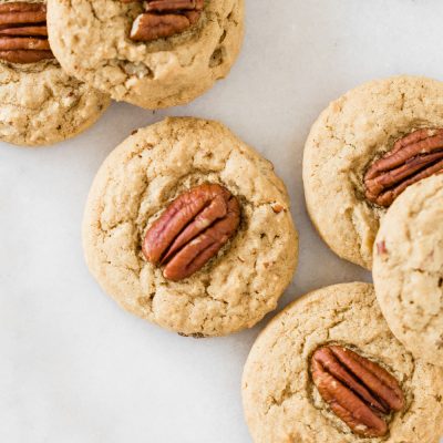 Thick and chewy brown sugar and pecan cookies.