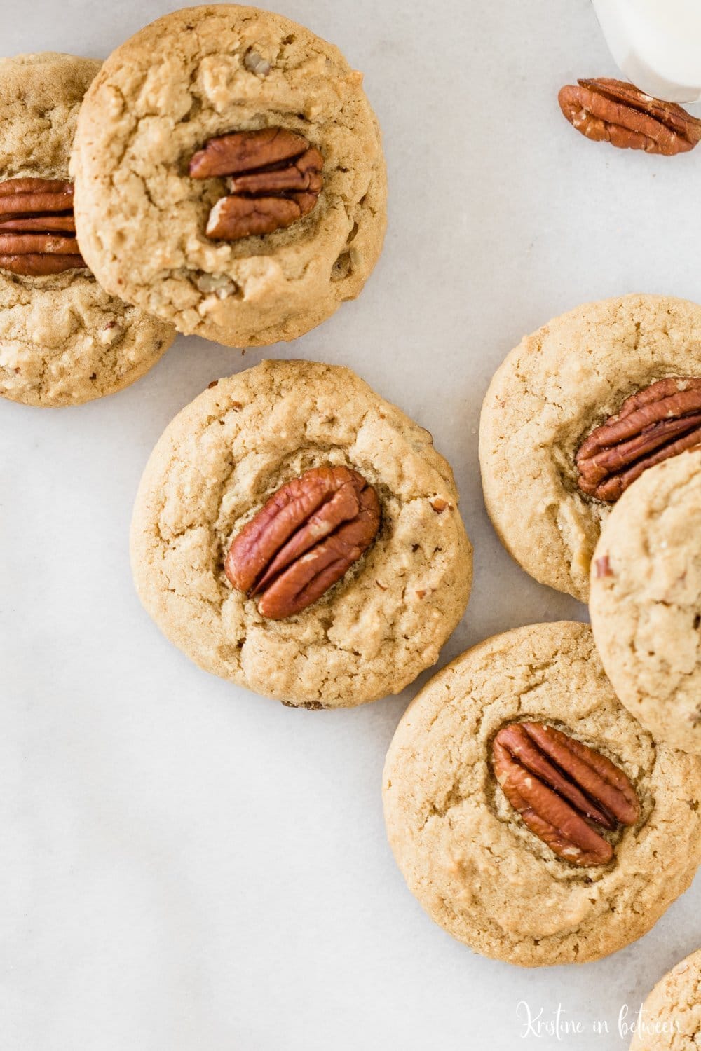 Thick and chewy brown sugar and pecan cookies.