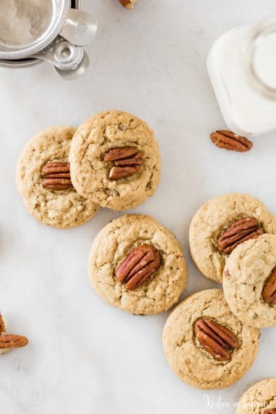 Thick and chewy brown sugar and pecan cookies.