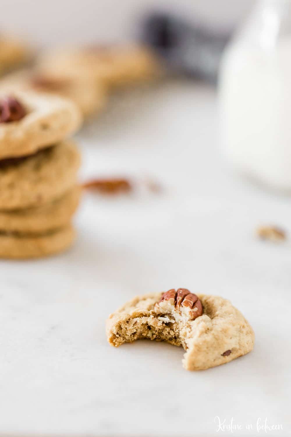 Thick and chewy brown sugar and pecan cookies.