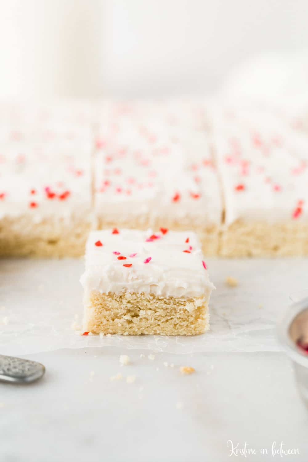 Sugar Cookie Bars With Cream Cheese Frosting Kristine In Between