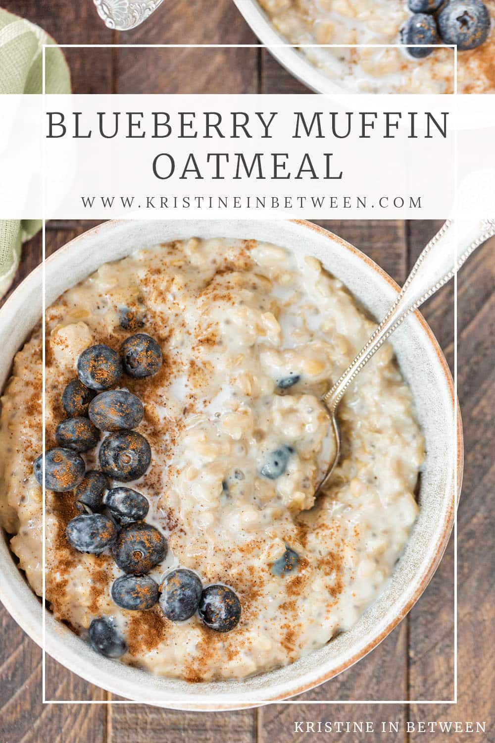 Blueberry Muffin Oatmeal | Kristine in Between