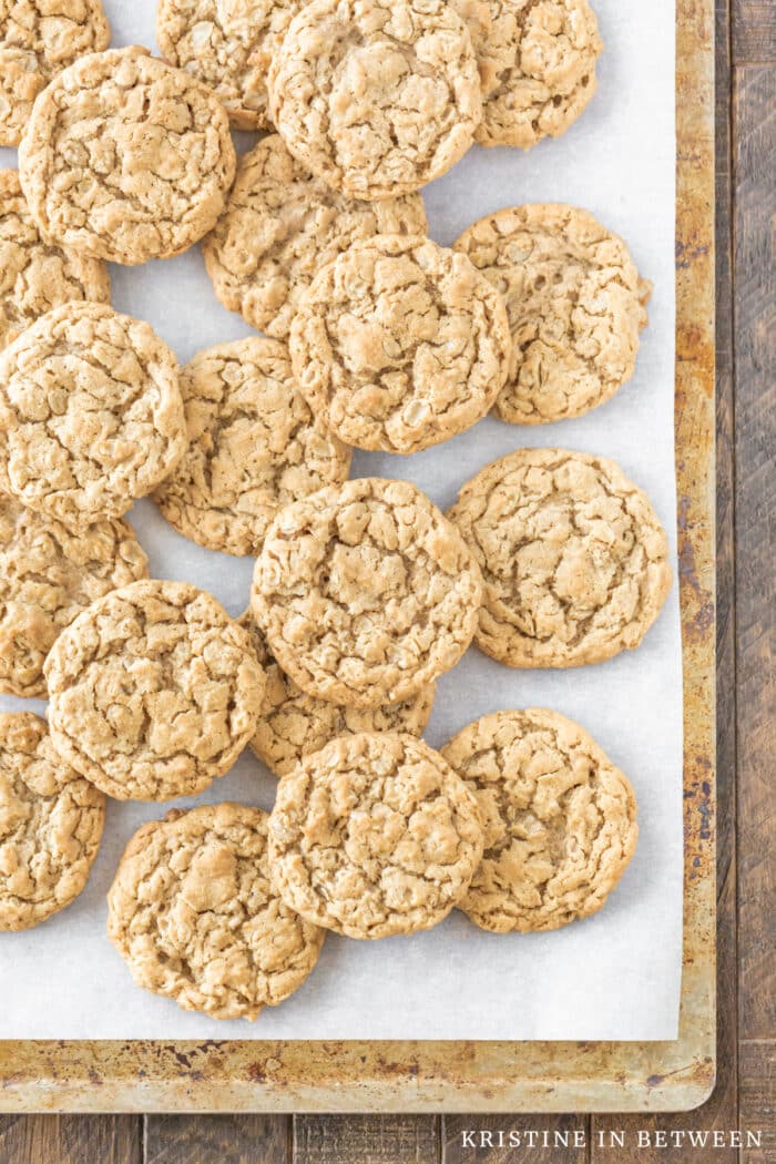 Chewy Peanut Butter Oatmeal Cookies | Kristine in Between