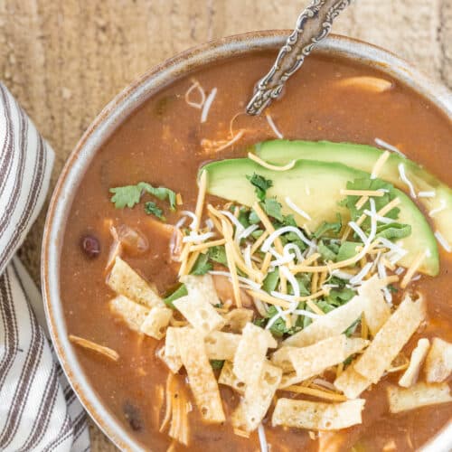 Crock-Pot Chicken Enchilada Soup | Kristine in Between