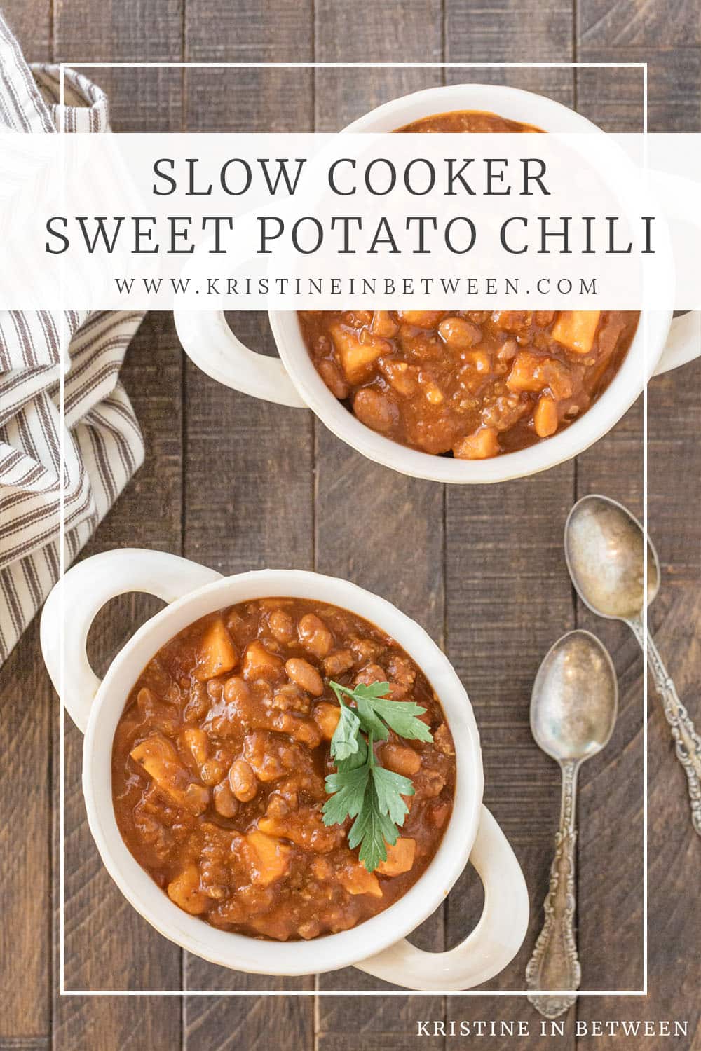 Slow Cooker Sweet Potato Chili | Kristine in Between