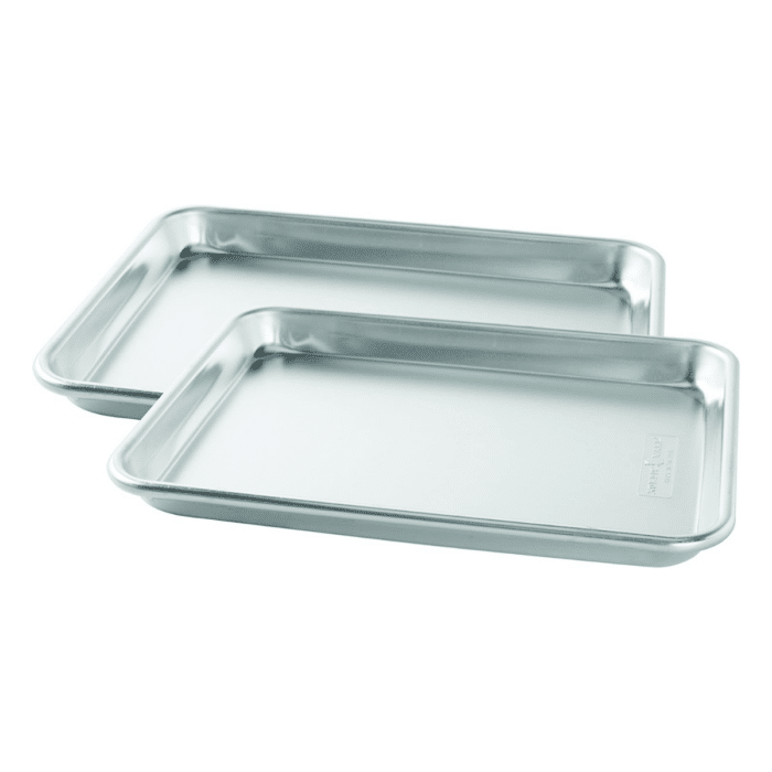 Two Nordic Ware quarter sheet pans.